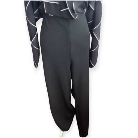 SHEIN BLACK & WHITE GRID PRINT JUMPSUIT SZ.4XL EUC. - Picture 4 of 8